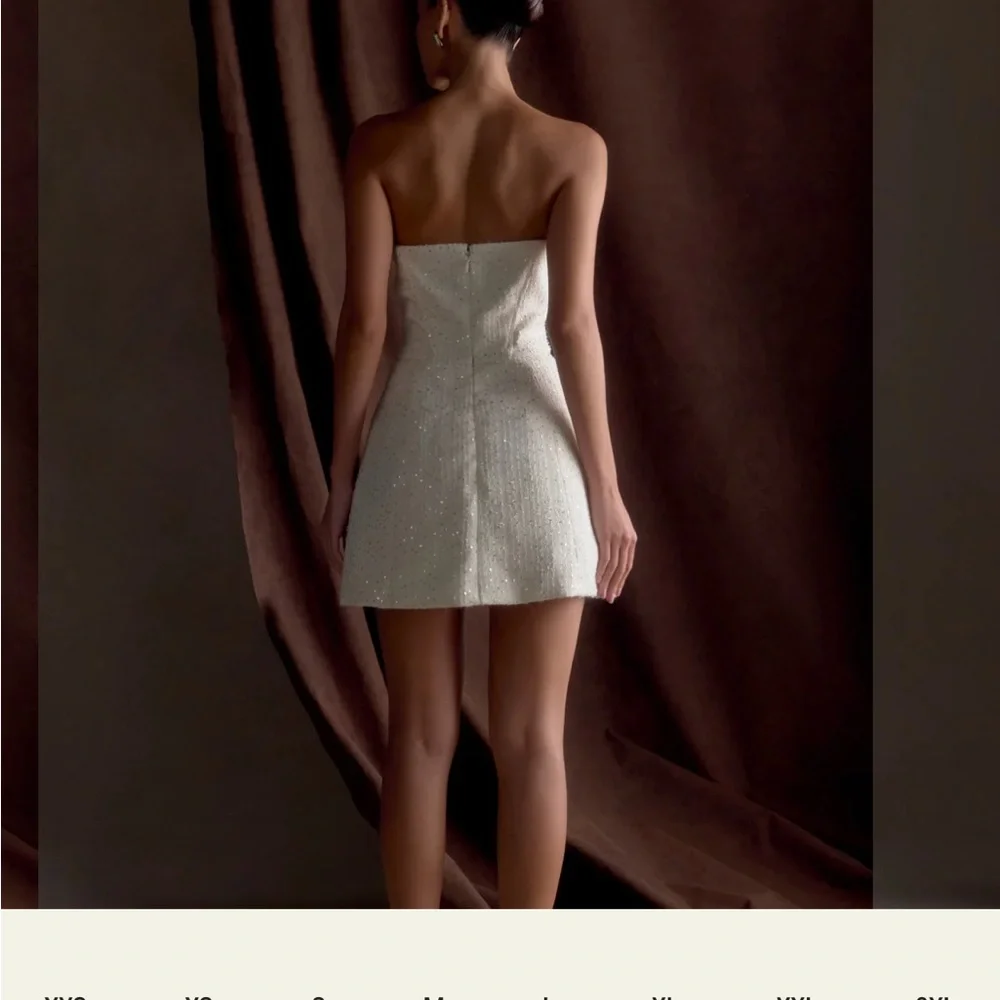 Tweed Corset Mini Dress - White - Picture 4 of 6